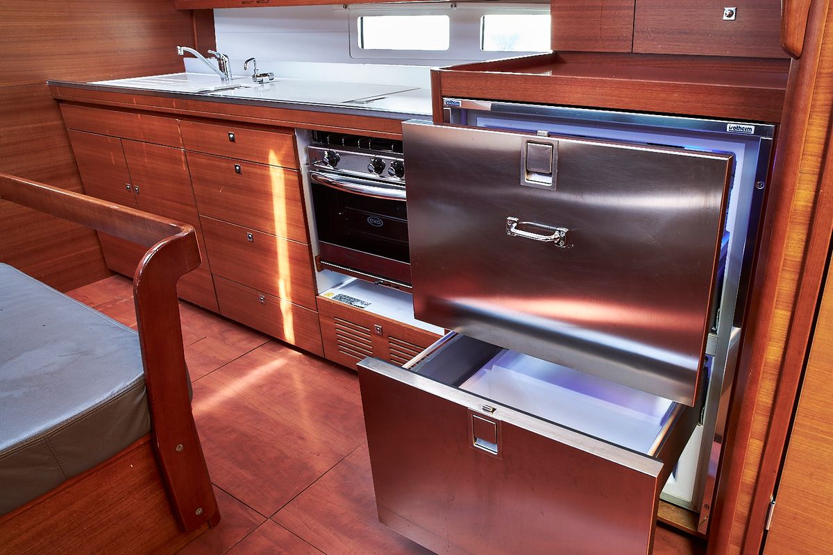 Galley of Athi, a Dufour 460 GL sailboat at Pirovac, Croatia