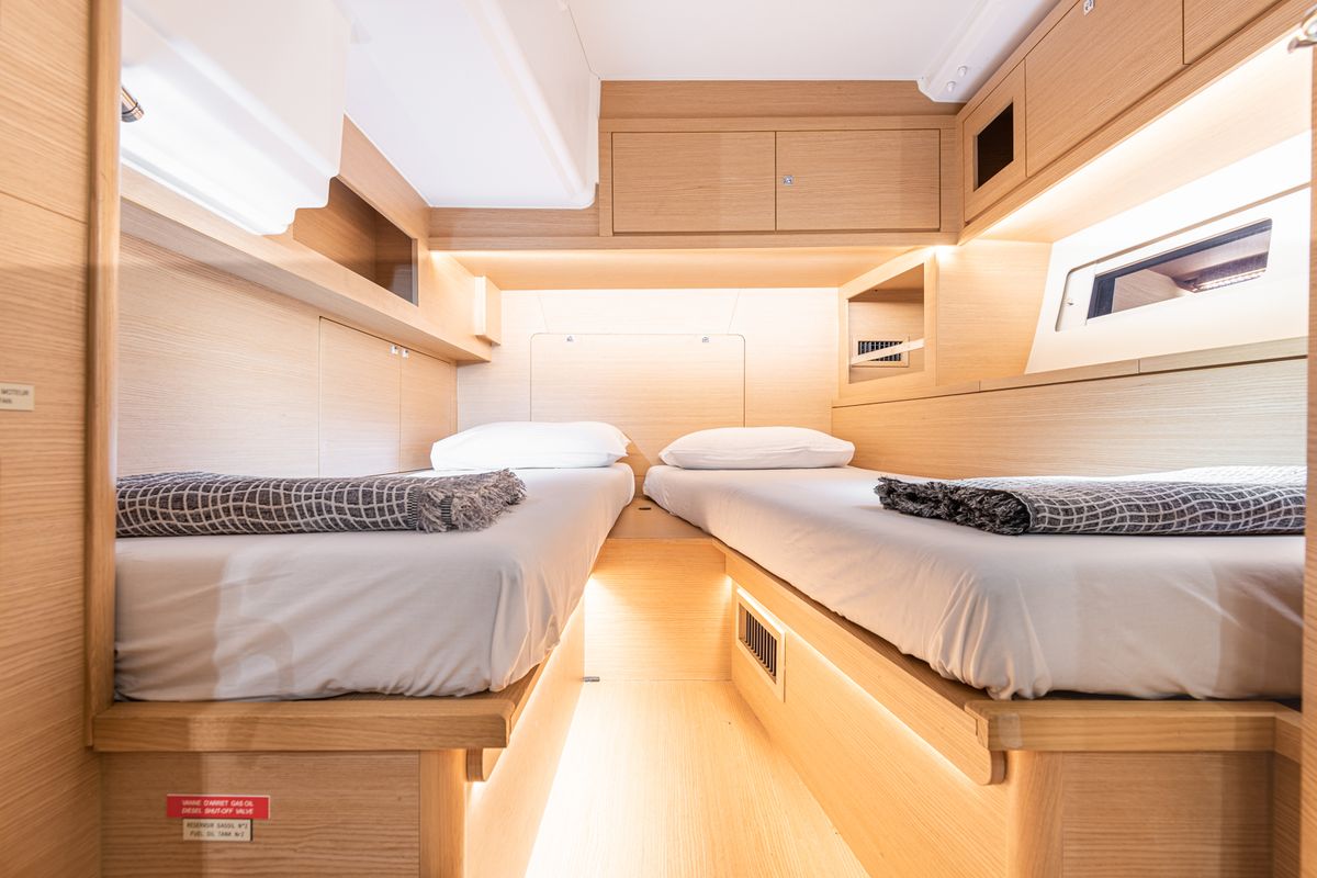 Cabin on Venus, a Dufour 530 sailboat at Athens, Greece