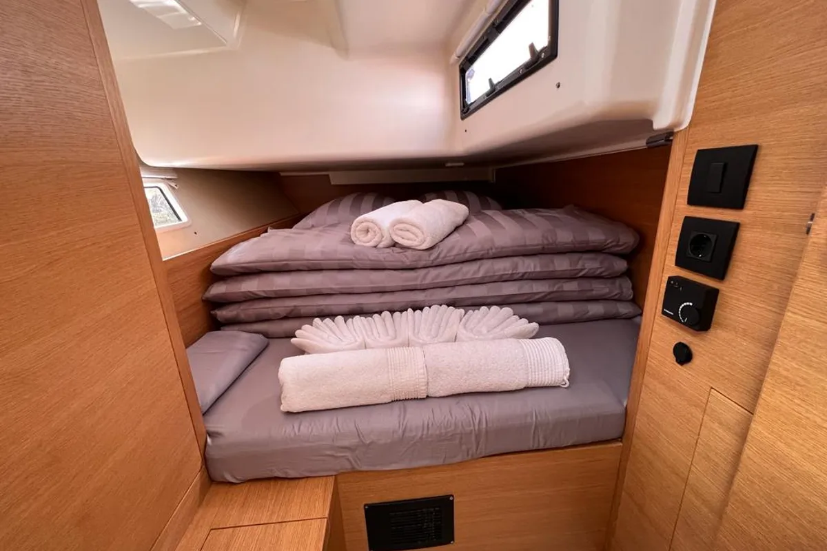 Cabin on GAIA, a AD Boats Salona 46 sailboat at Grad Kaštela, Croatia