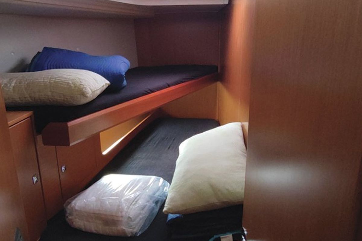 Cabin on Katrin, a Bavaria C45 sailboat at Athens, Greece