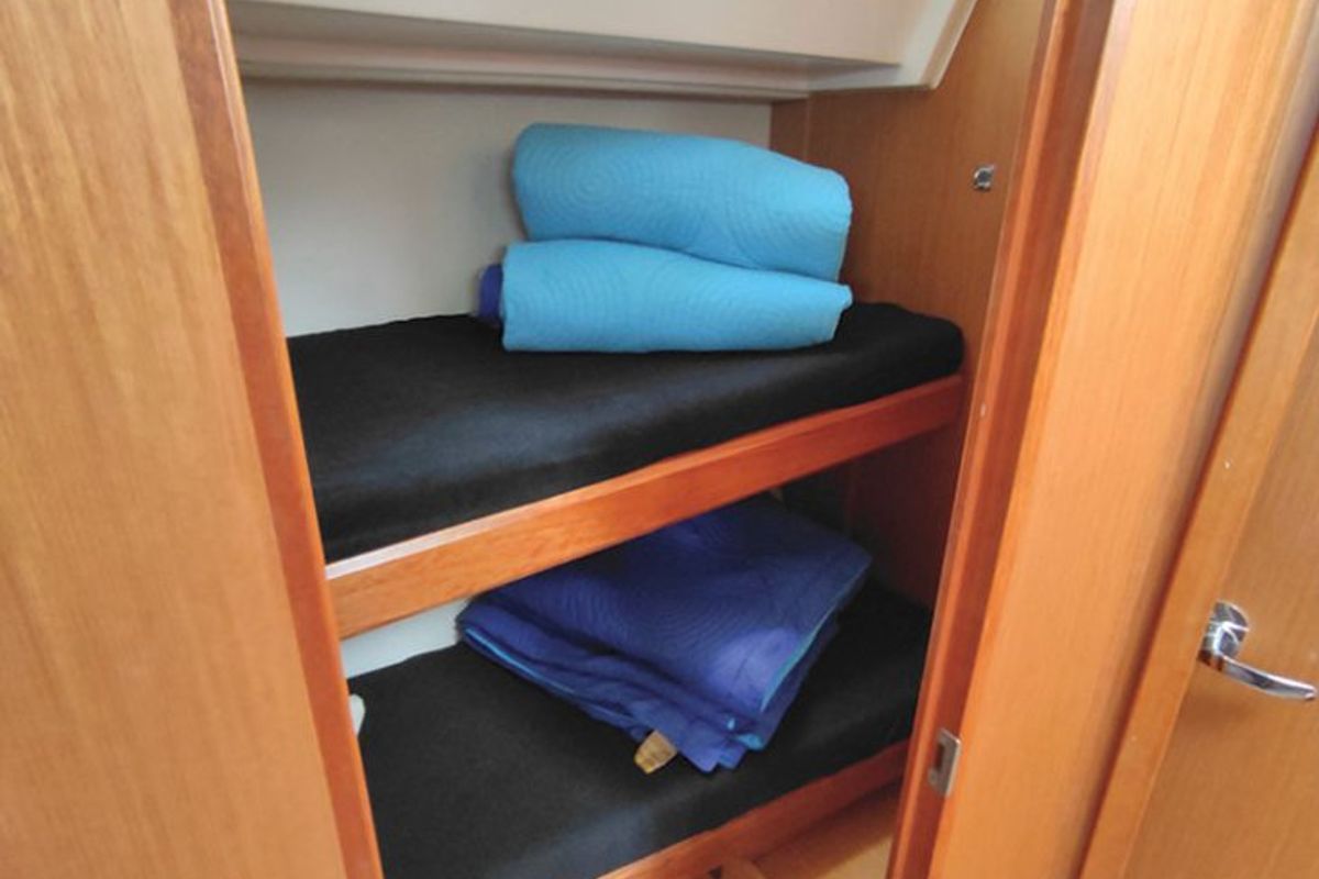 Cabin on Katrin, a Bavaria C45 sailboat at Athens, Greece