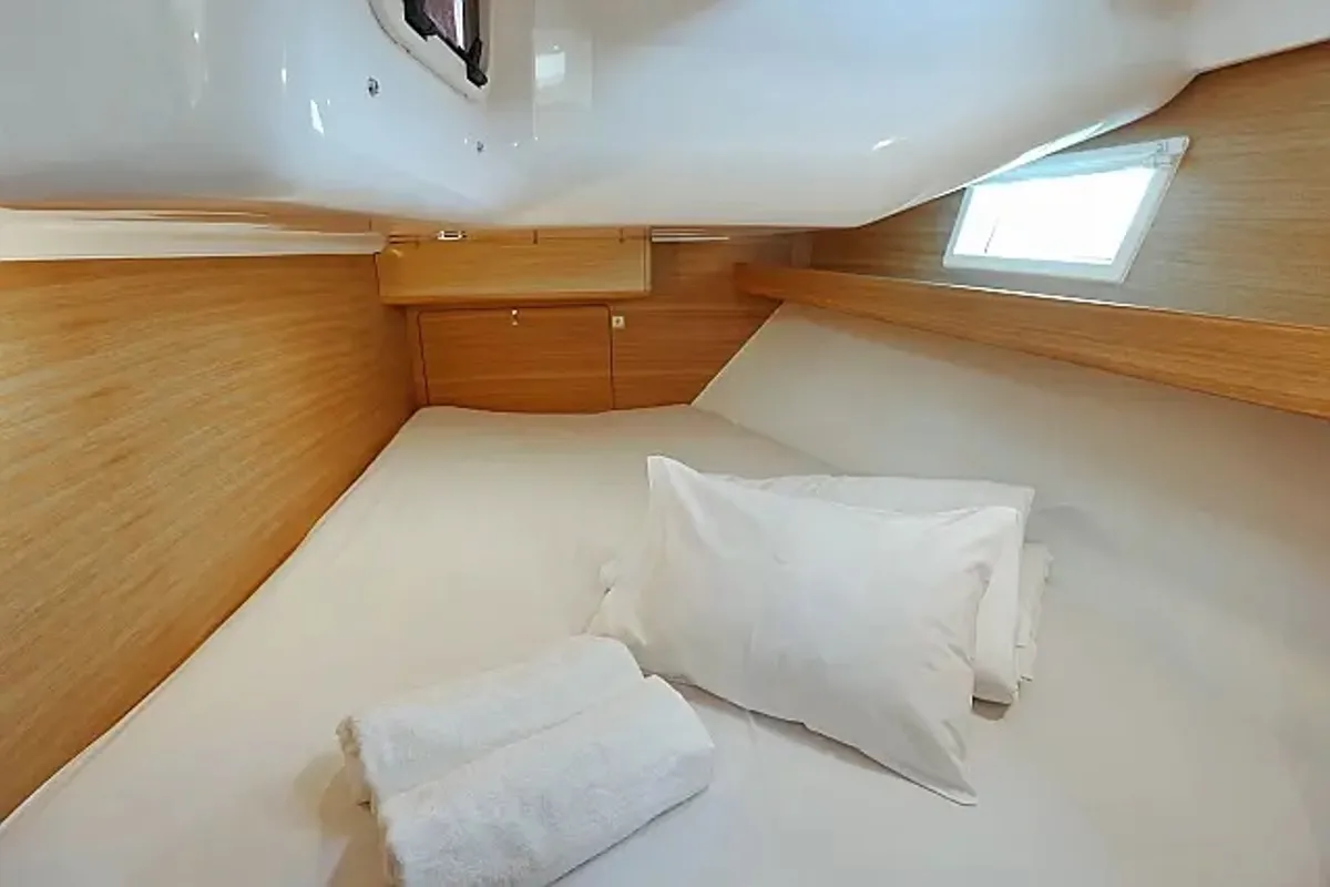 Salon of Lara, a Elan Impression 45.1 sailboat at Grad Trogir, Croatia