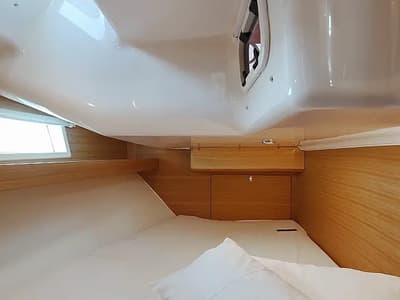 Cabin on Lara, a Elan Impression 45.1 sailboat at Grad Trogir, Croatia