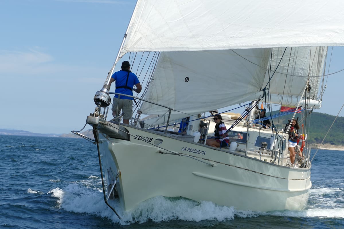 Exterior view of La Peregrina, a Gulet Frers 72 sailboat at Road Town, British Virgin Islands