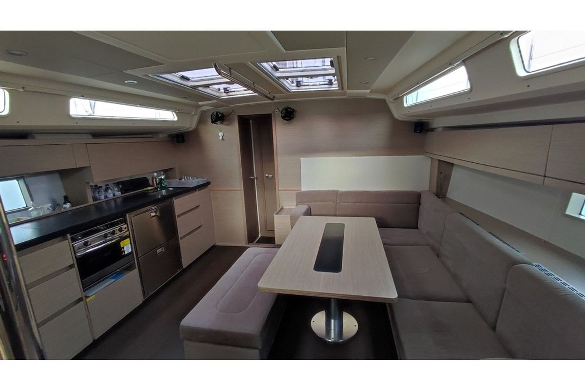 Salon of Planaria, a Hanse Yachts Hanse 508 sailboat at Volos Municipality, Greece