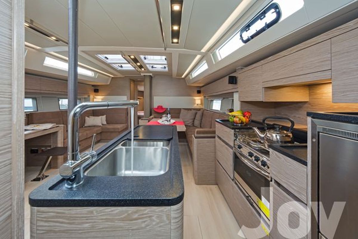 Galley of Joy, a Hanse Yachts Hanse 548 sailboat at Municipal Unit of Lefkada, Greece