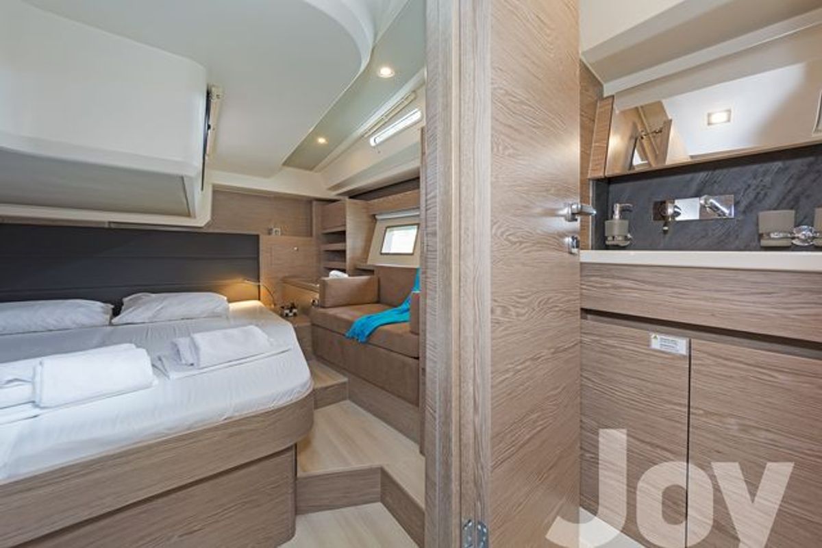 Cabin on Joy, a Hanse Yachts Hanse 548 sailboat at Municipal Unit of Lefkada, Greece