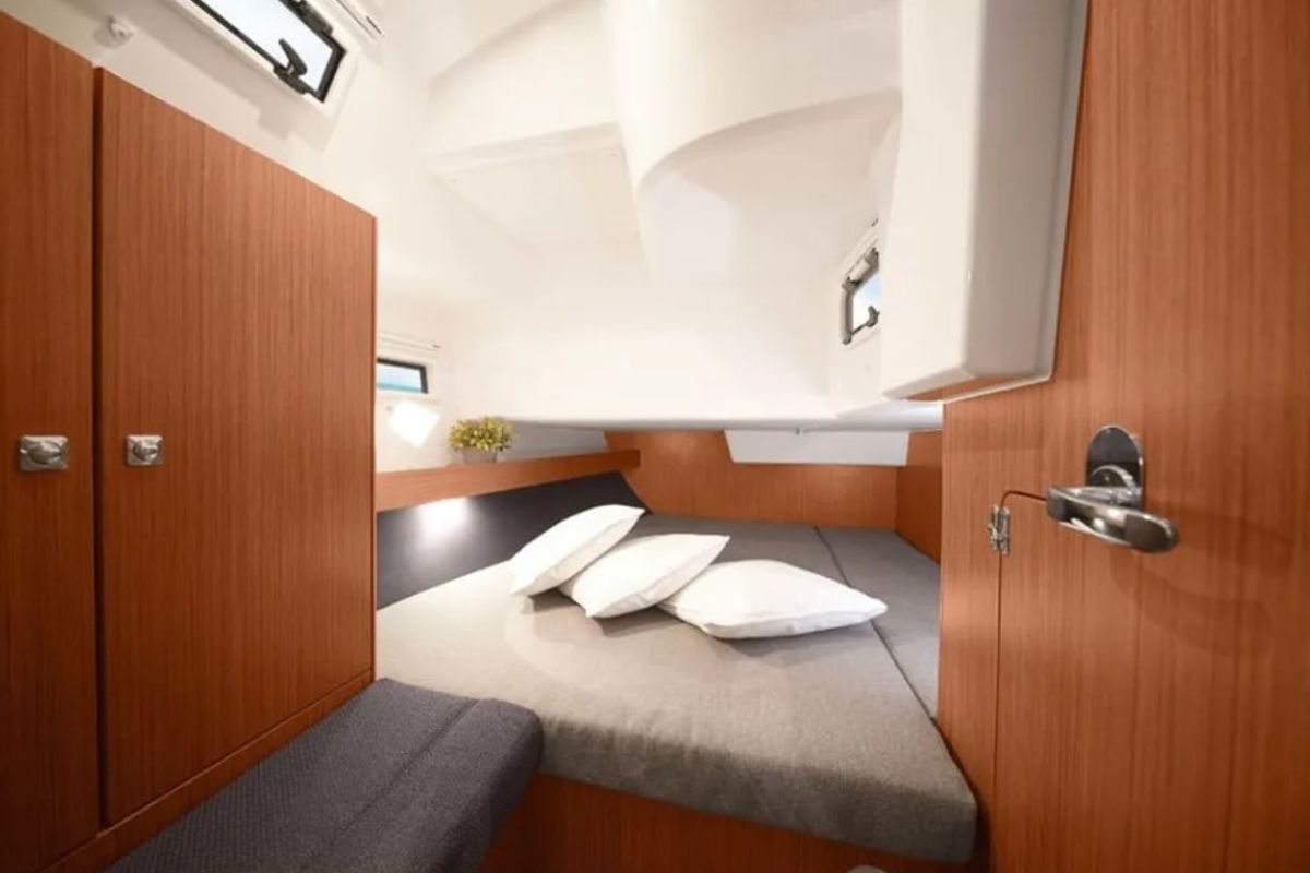 Cabin on Marea, a Bavaria Cruiser 41 sailboat at Municipal Unit of Lefkada, Greece