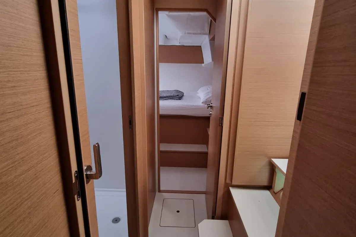 Cabin on Ad Astra, a Excess 11 catamaran at Preveza, Greece