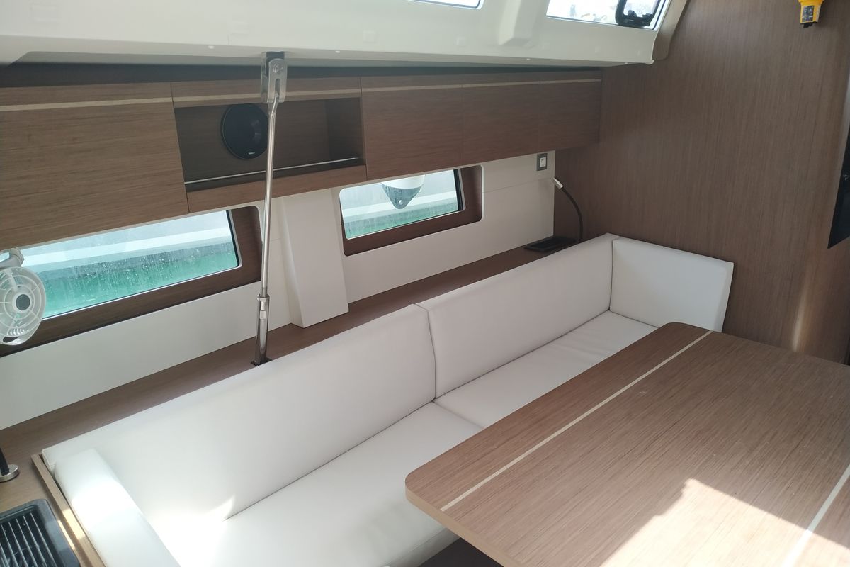 Salon of DALIA, a Beneteau Oceanis 51.1 sailboat at Gouvia, Greece