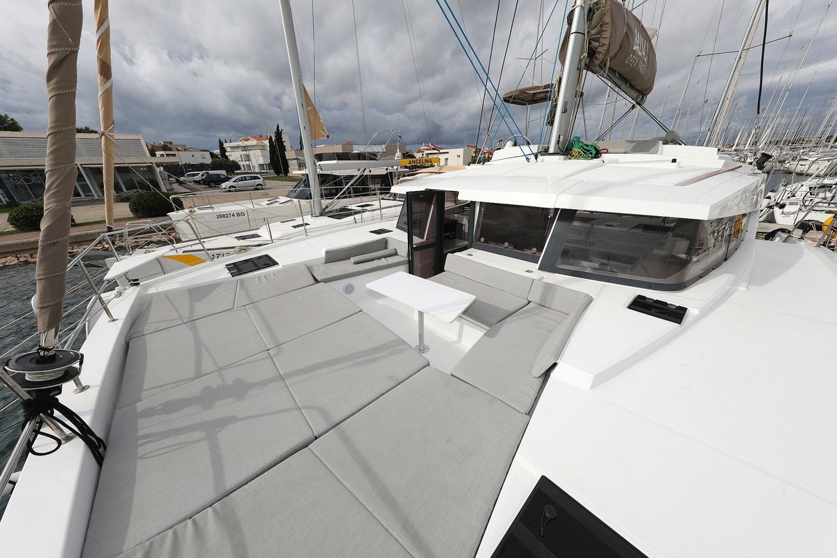 Exterior view of Sunlight, a Bali 4.2 OW catamaran at Općina Sveti Filip i Jakov, Croatia