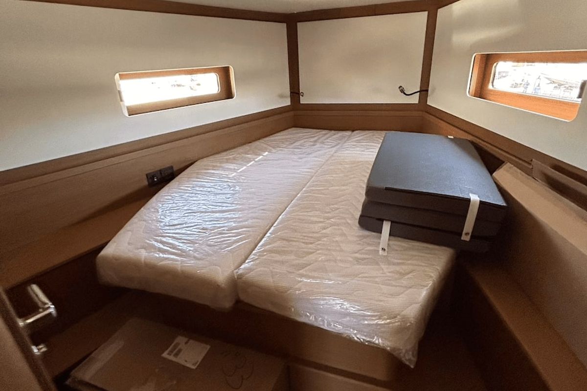 Cabin on TITI, a Beneteau First 44 sailboat at Lavreotiki Municipal Unit, Greece