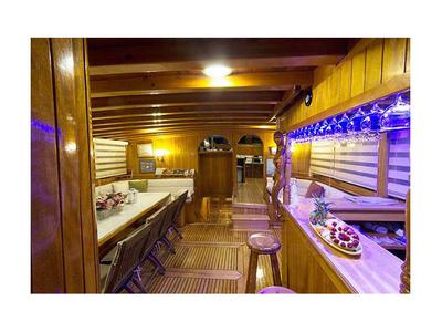 Salon of Hera, a Gulet Gulet gulet at Corfu, Greece