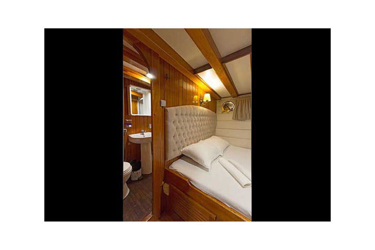 Cabin on Hera, a Gulet Gulet gulet at Corfu, Greece