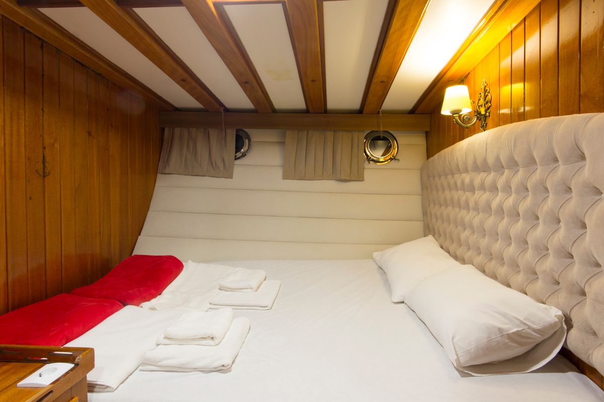 Cabin on Hera, a Gulet Gulet gulet at Corfu, Greece