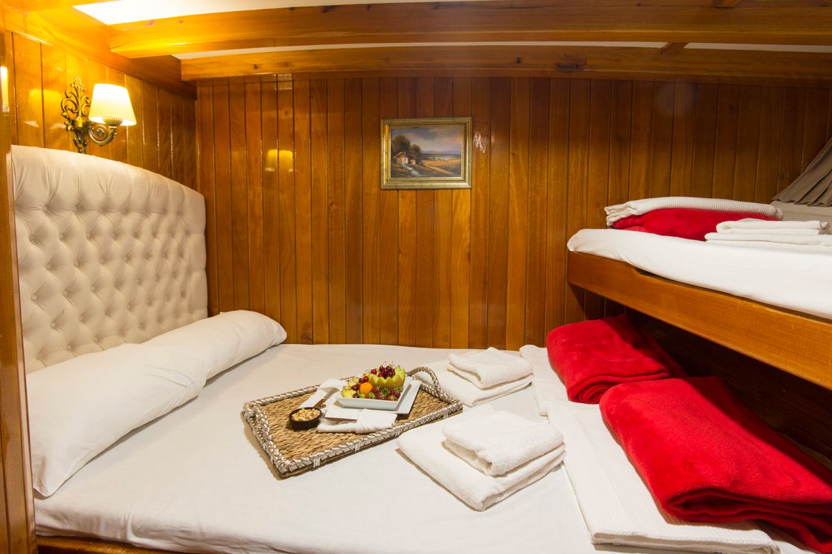 Cabin on Hera, a Gulet Gulet gulet at Corfu, Greece