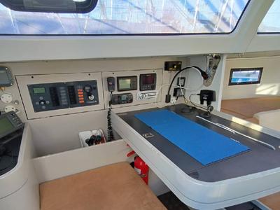 Cockpit of Yume, a RM Yachts RM 10.60 sailboat at Saint-Cast-le-Guildo, France