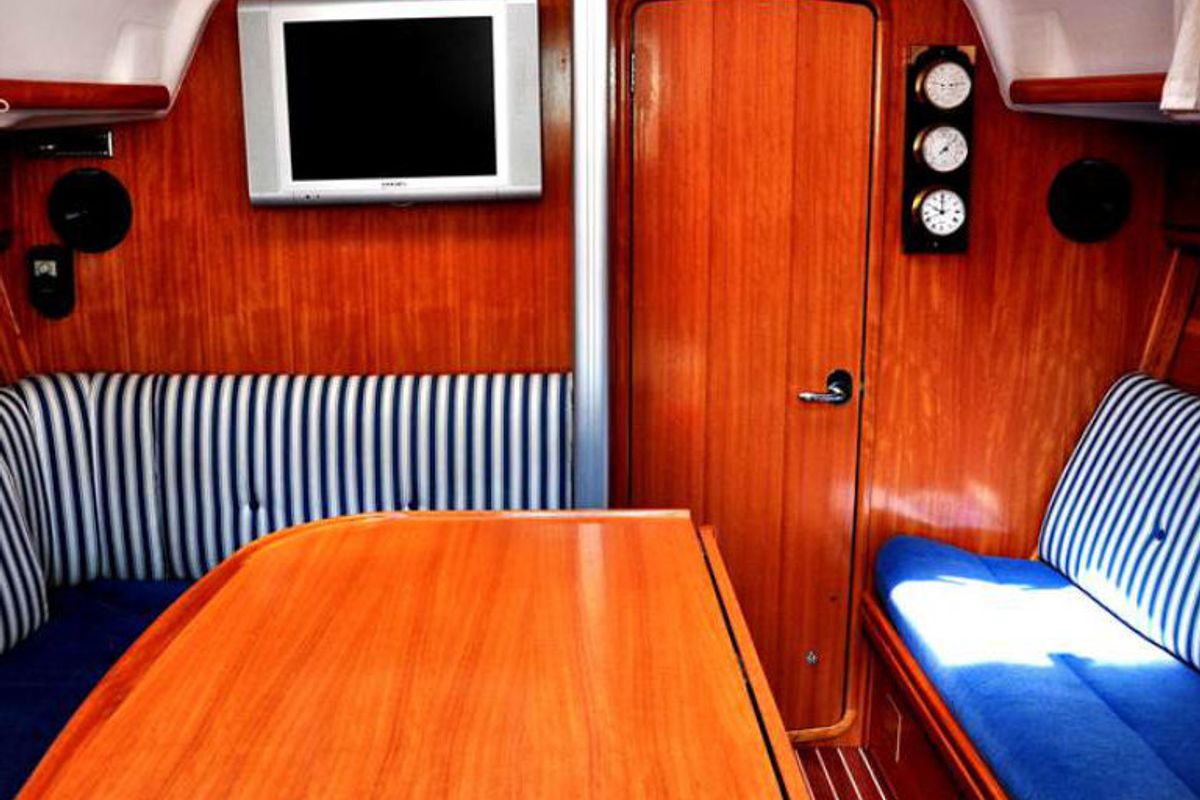 Salon of Small As, a Bavaria 33 Cruiser sailboat at Izola / Isola, Slovenia