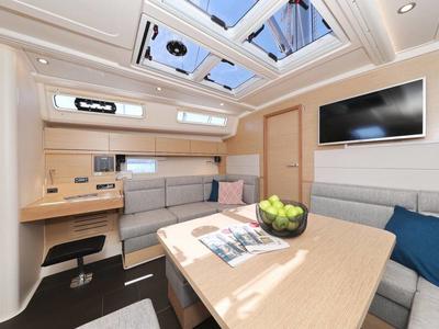 Salon of Theodora, a Hanse Yachts Hanse 458 sailboat at Municipal Unit of Lefkada, Greece