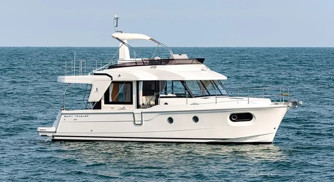 Exterior view of Sirena, a Beneteau Swift Trawler 41 yacht at Split, Croatia