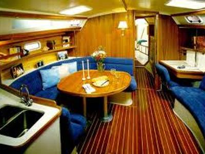 Salon of Tintaro, a Catalina Yachts Catalina 42 sailboat at Genoa, Italy