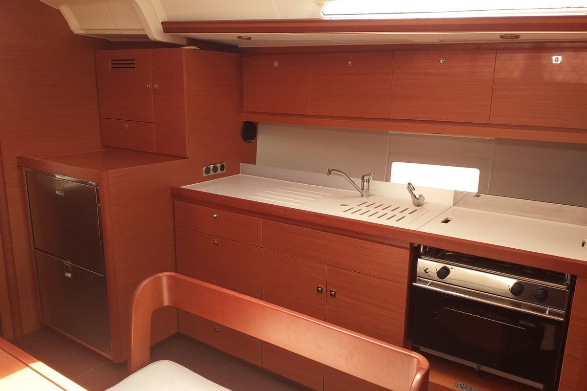 Galley of Fenera, a Dufour 430 sailboat at Općina Medulin, Croatia
