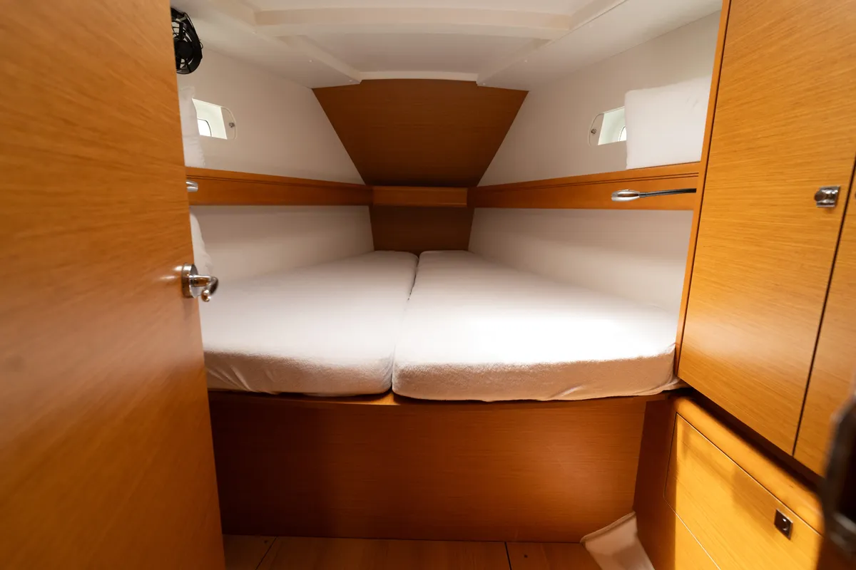 Cabin on ORESTIS, a Jeanneau Sun Odyssey 449 sailboat at Municipal Unit of Lefkada, Greece