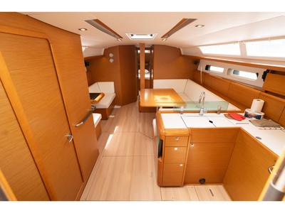 Galley of ORESTIS, a Jeanneau Sun Odyssey 449 sailboat at Municipal Unit of Lefkada, Greece