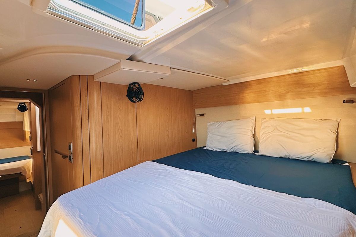 Cabin on Jomo, a Bali Catspace catamaran at Fethiye, Turkey