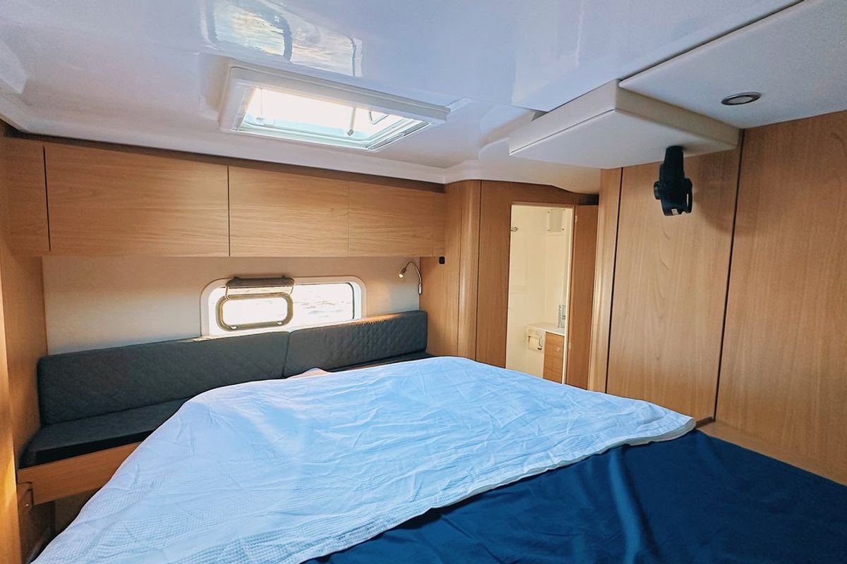 Cabin on Jomo, a Bali Catspace catamaran at Fethiye, Turkey