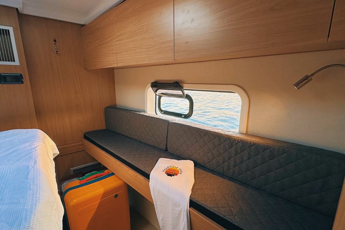 Cabin on Jomo, a Bali Catspace catamaran at Fethiye, Turkey