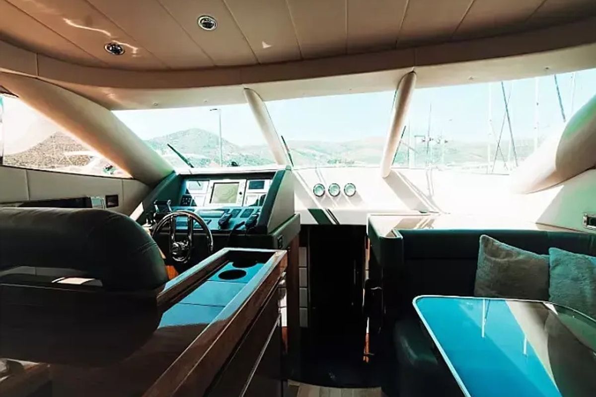 Cockpit of Premium, a Elegance 60 Fly yacht at Općina Pakoštane, Croatia