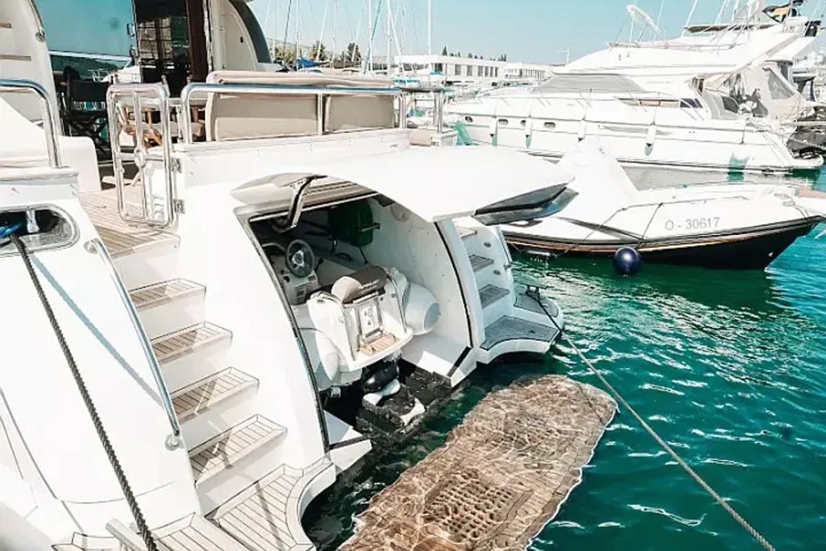 Exterior view of Premium, a Elegance 60 Fly yacht at Općina Pakoštane, Croatia