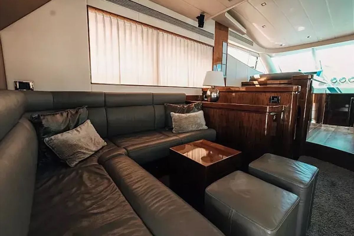 Salon of Premium, a Elegance 60 Fly yacht at Općina Pakoštane, Croatia