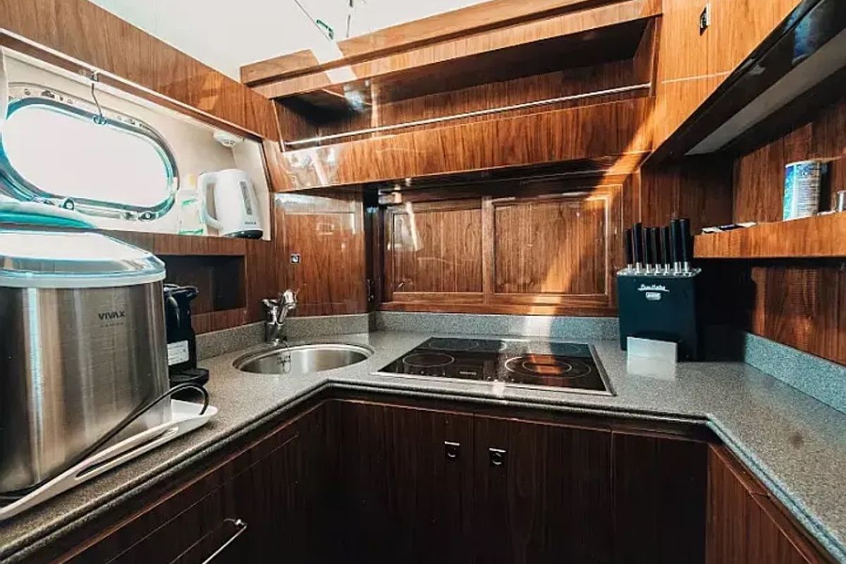 Galley of Premium, a Elegance 60 Fly yacht at Općina Pakoštane, Croatia