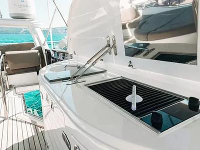 Deck of Premium, a Elegance 60 Fly yacht at Općina Pakoštane, Croatia
