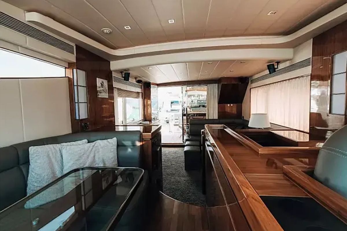 Salon of Premium, a Elegance 60 Fly yacht at Općina Pakoštane, Croatia