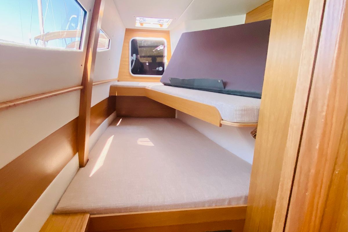 Cabin on Altair, a Gulet C-CAT 37 catamaran at Olbia, Italy