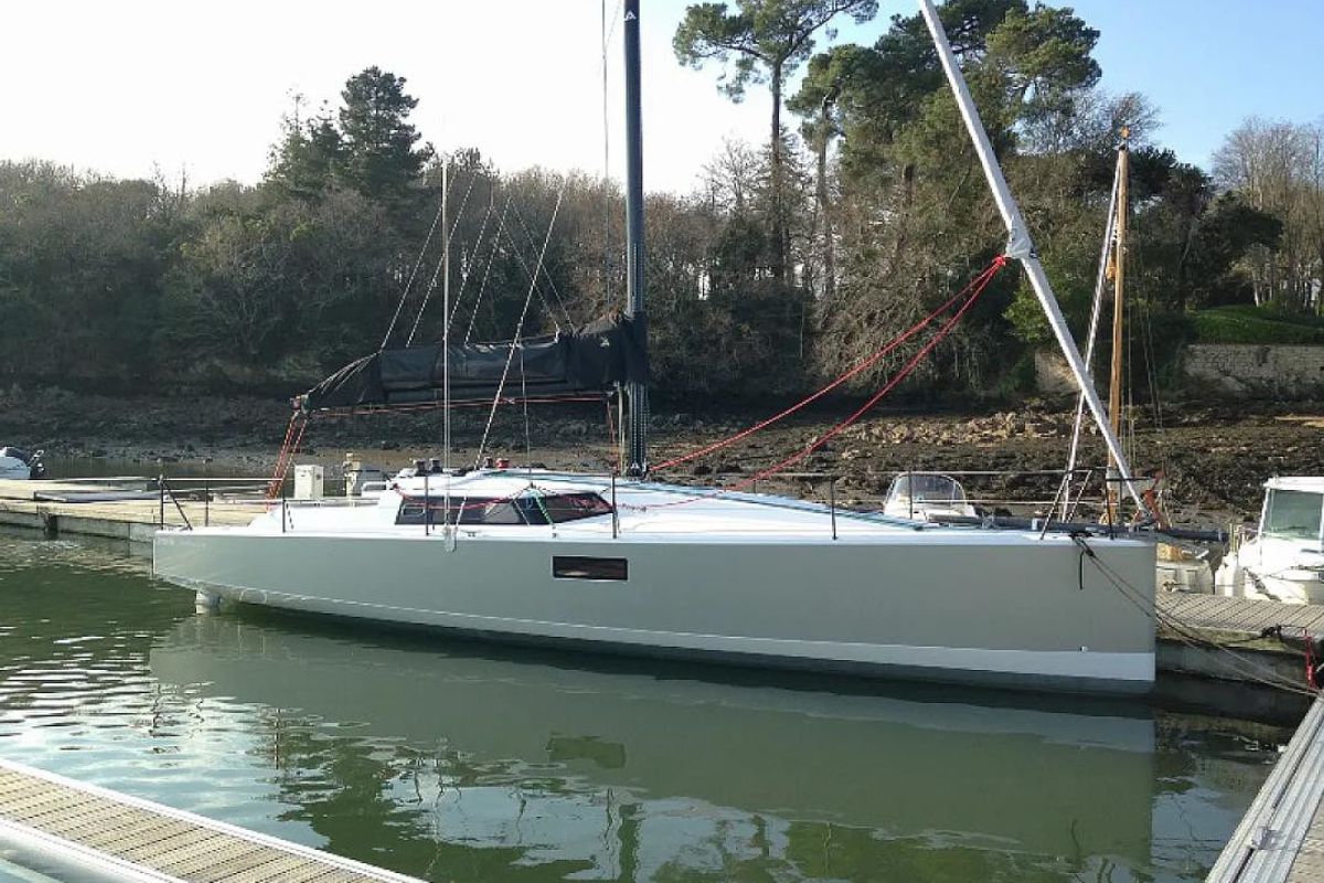 Exterior view of LITTLE WING, a Pogo Structures Pogo 36 sailboat at La Trinité-sur-Mer, France