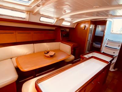 Salon of Christina (Pax 12) , a Beneteau Cyclades 50.5 sailboat at Municipal Unit of Lefkada, Greece