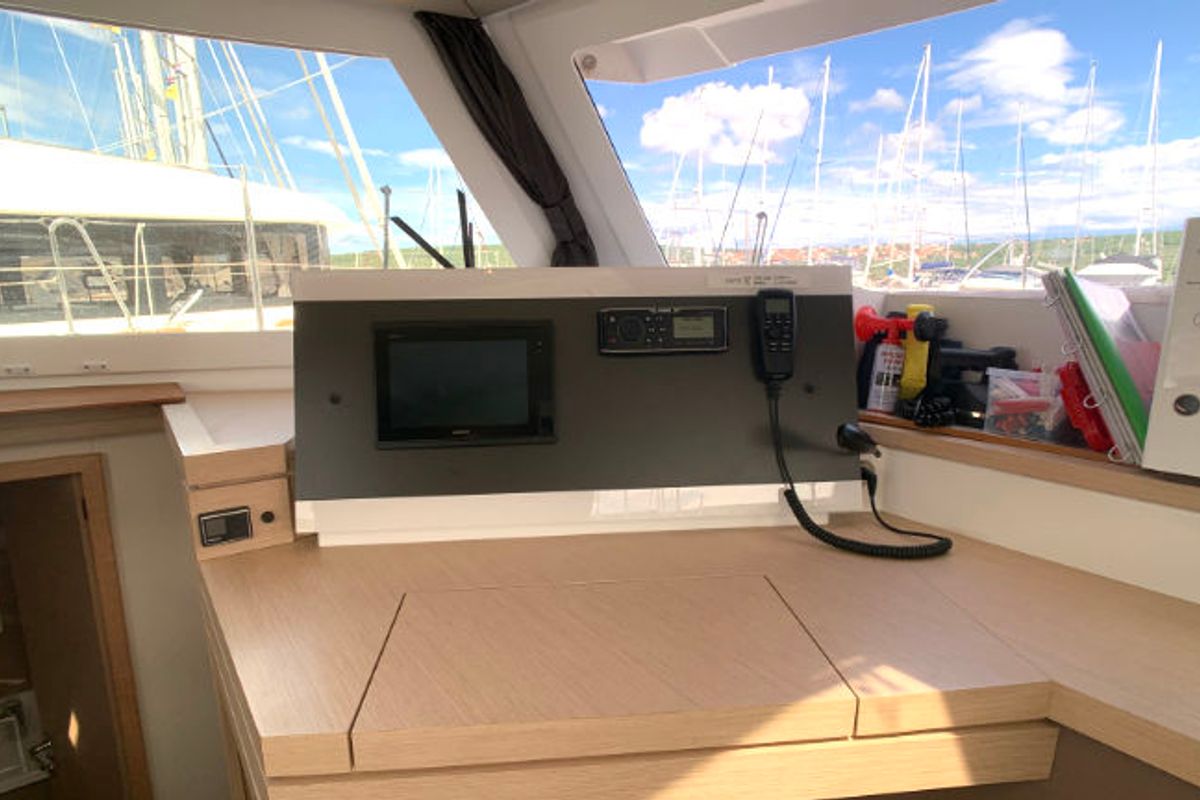 Idefix, a Fountaine Pajot Lucia 40 catamaran at Općina Rogoznica, Croatia