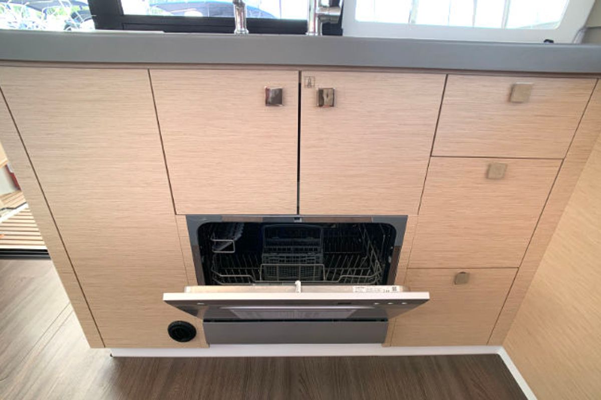 Galley of Idefix, a Fountaine Pajot Lucia 40 catamaran at Općina Rogoznica, Croatia