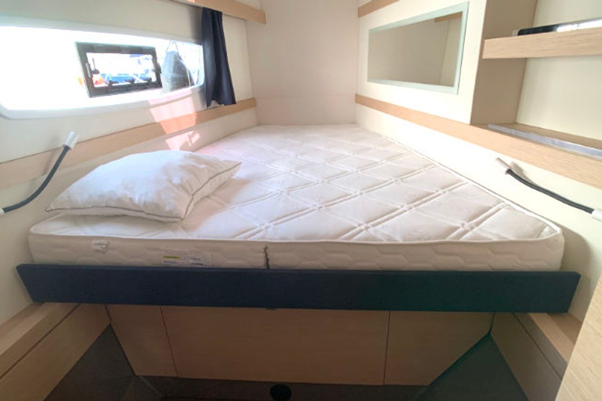 Cabin on Idefix, a Fountaine Pajot Lucia 40 catamaran at Općina Rogoznica, Croatia