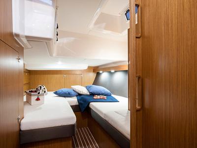 Cabin on Star Romeo, a Bavaria Cruiser 56 sailboat at Primošten, Croatia