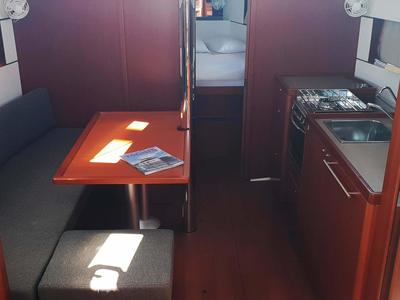 Salon of Bellona, a Beneteau Oceanis 38.1 sailboat at Split, Croatia