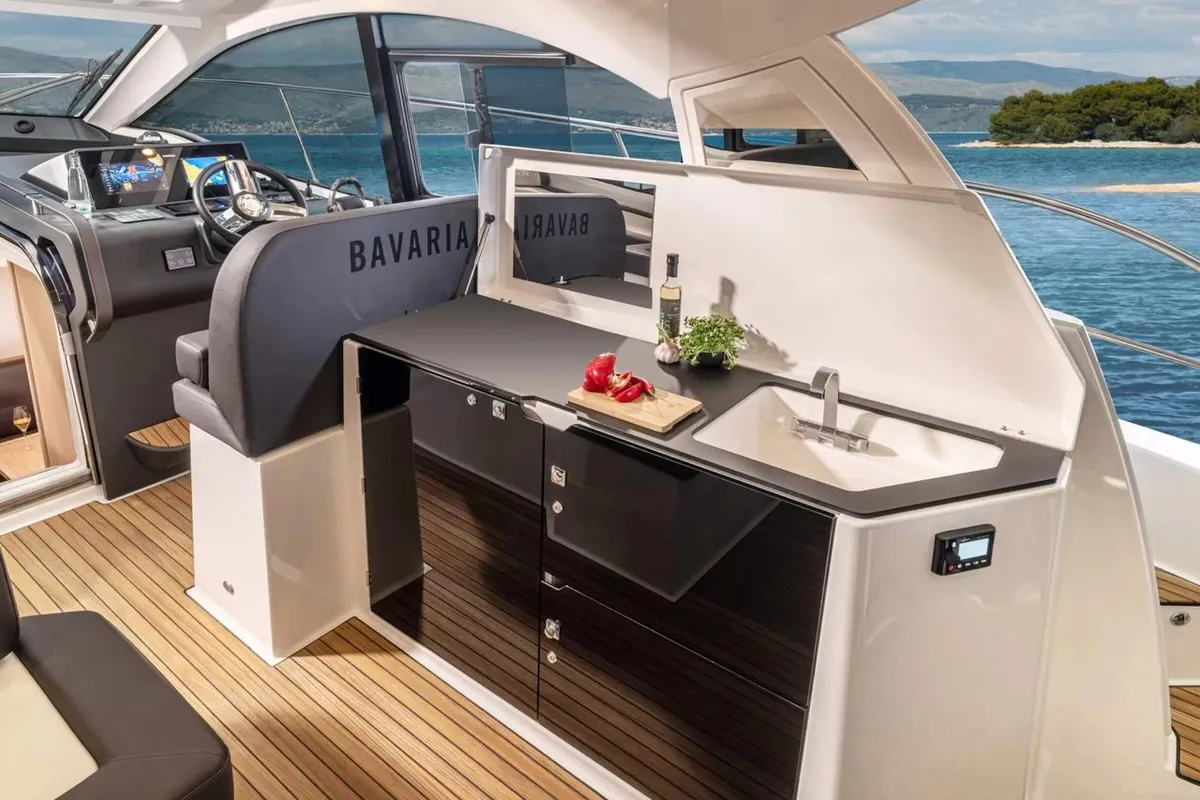 Skyfall, a Bavaria SR41 yacht at Punat, Croatia