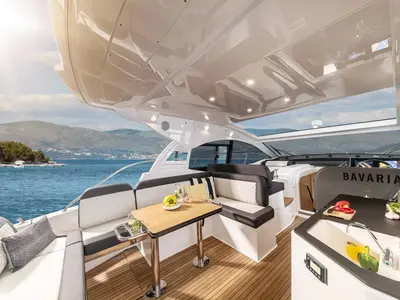 Skyfall, a Bavaria SR41 yacht at Punat, Croatia