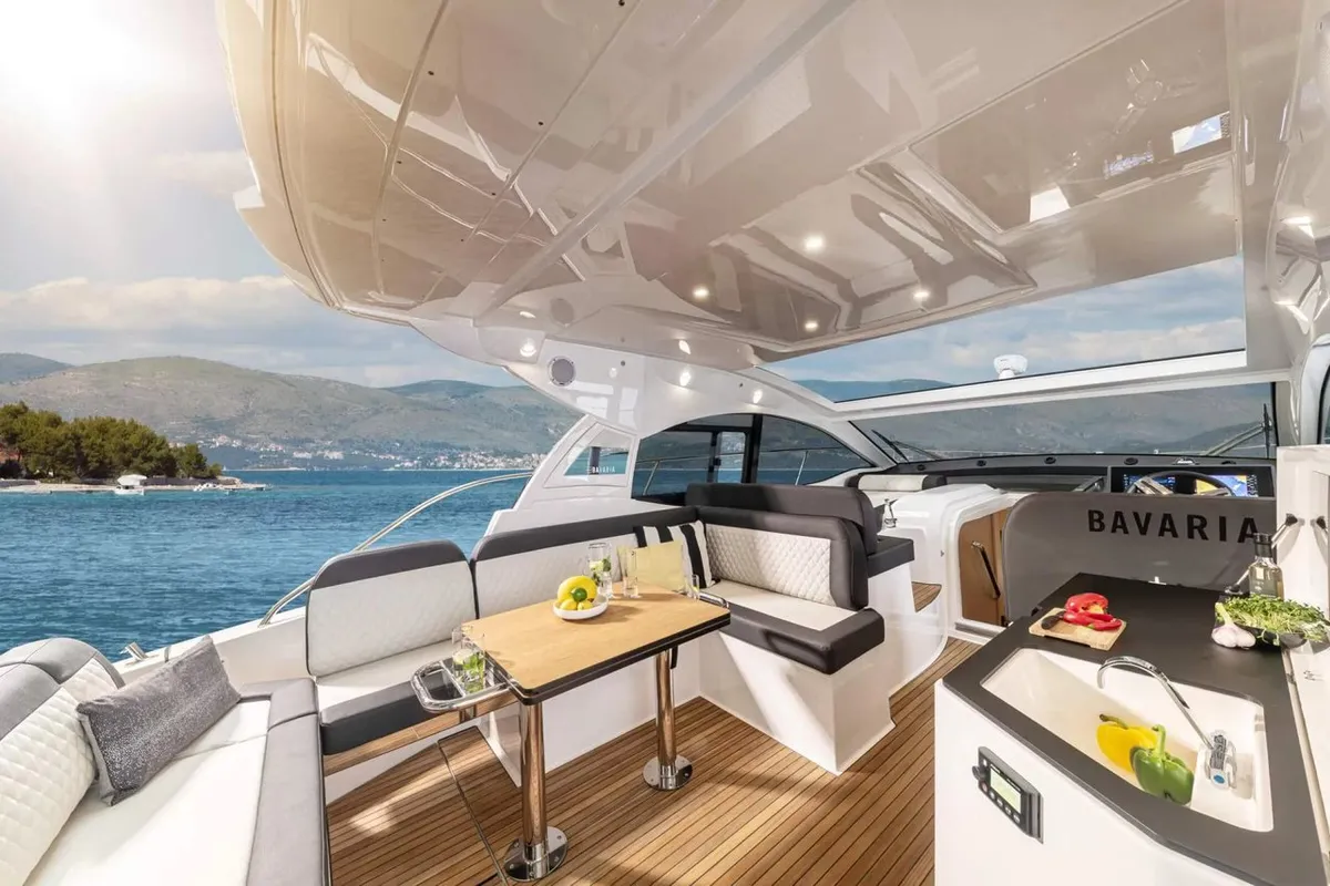 Skyfall, a Bavaria SR41 yacht at Punat, Croatia