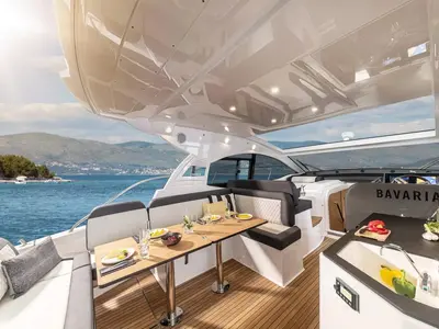 Skyfall, a Bavaria SR41 yacht at Punat, Croatia