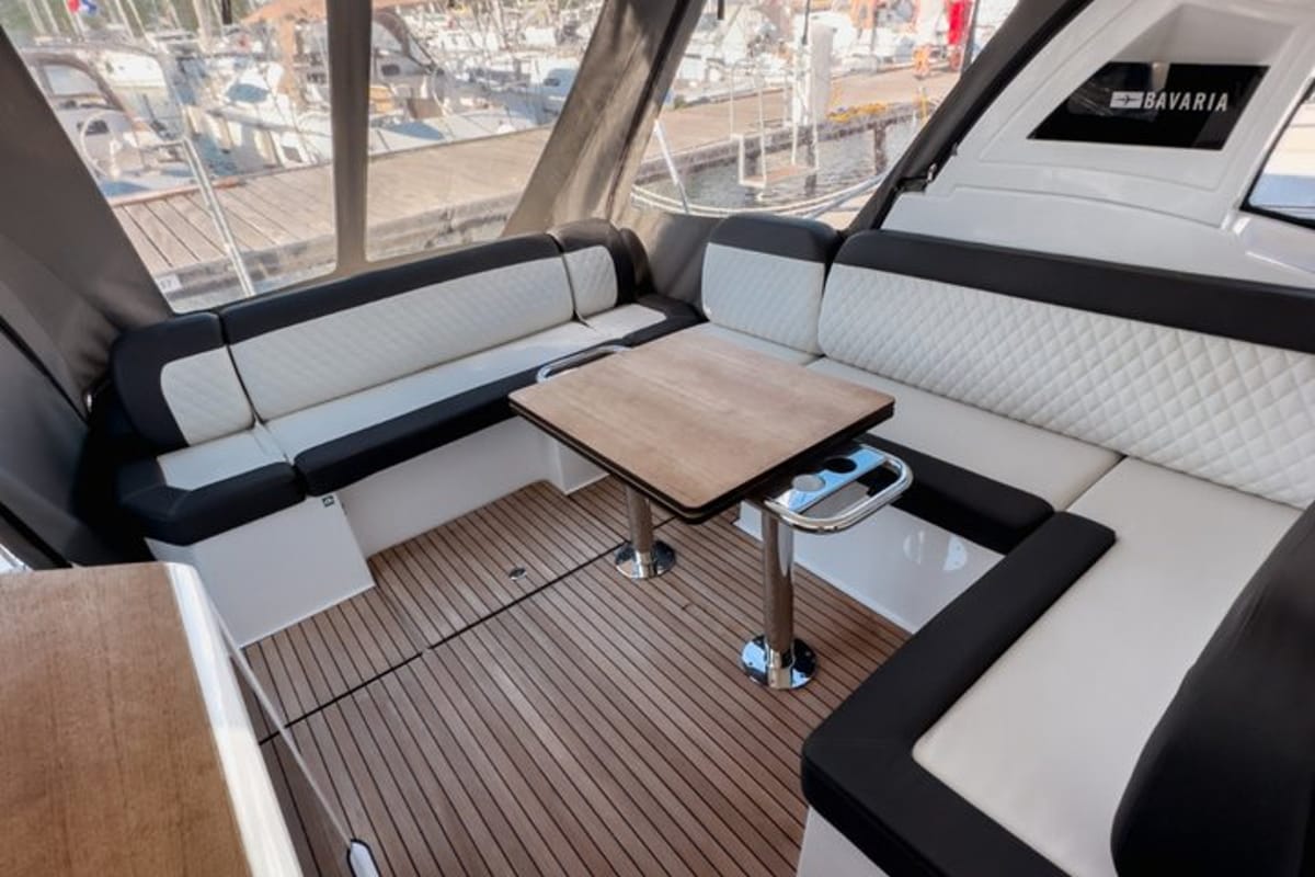 Skyfall, a Bavaria SR41 yacht at Punat, Croatia